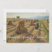 Trendy rustieke dankbare gezegende oogst feestdagenkaart (Voorkant)