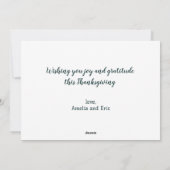 Trendy rustieke dankbare gezegende oogst feestdagenkaart (Achterkant)