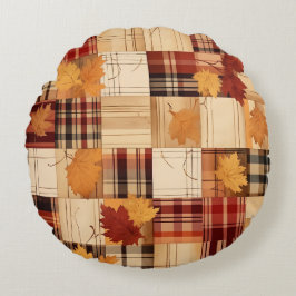 Trendy Rustieke Herfst Bloemen Geplaagd met Quote Rond Kussen