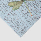 Trendy rustieke kalligrafie letters Blauw Tissuepapier (Detail)