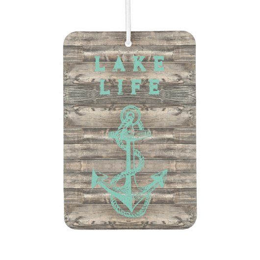 trendy rustieke NAUTISCHE BLAUWGROEN ANKER | Luchtverfrisser (Voorkant)