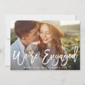 Trendy rustieke script verlovingsfeest kaart (Voorkant)