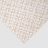 Trendy rustieke tartan Bruin patroon Moderne toon Tissuepapier (Detail)