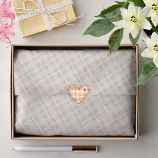 Trendy rustieke tartan Bruin patroon Moderne toon Tissuepapier