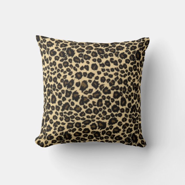 Trendy Safari Leopard Print Kussen (Voorkant)