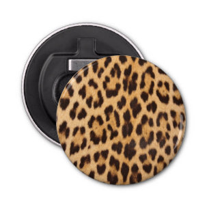 trendy safari mode leopard spots cheetah print button flesopener
