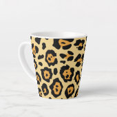 trendy safari mode leopard spots cheetah print latte mok (Linkerhoek)