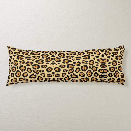 trendy safari mode leopard spots cheetah print lichaamskussen (Voorkant)