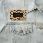 trendy safari mode leopard spots cheetah print naamplaatje (In situ)