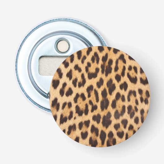 trendy safari mode luipaard stippen cheetah print button flesopener (Voorkant)