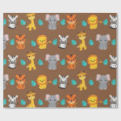 Trendy Safari Wildlife Cadeaupapier (Vlak)