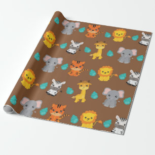 Trendy Safari Wildlife Cadeaupapier