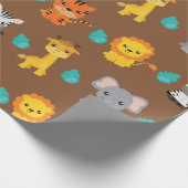 Trendy Safari Wildlife Cadeaupapier (Hoek)