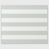 Trendy Sage Green en White Stripes Cadeaupapier (Vlak)