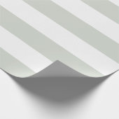 Trendy Sage Green en White Stripes Cadeaupapier (Hoek)