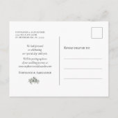 Trendy Sage Green Eucalyptus Wedding Save the Date Aankondigingskaart (Achterkant)