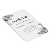 Trendy Sage Green Eucalyptus Wedding Save the Date Magneet (Rechterzijde)