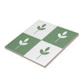 Trendy sage green leaf and white simple modern tegeltje (Zijkant)