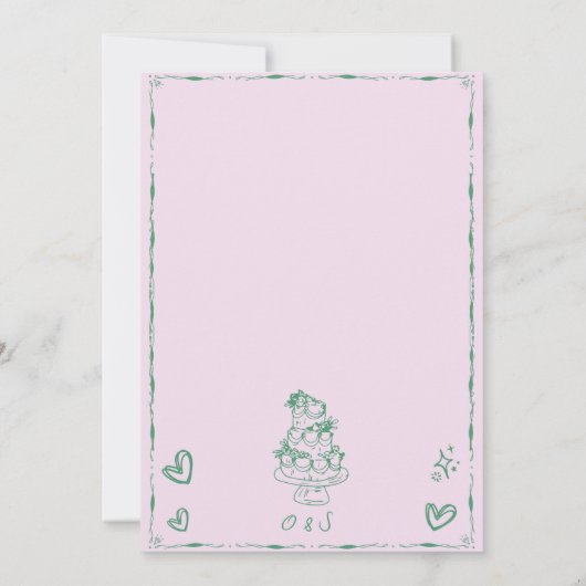 Trendy Sage Hand getrokken eigenzinnige krabbel br Kaart (Achterkant)