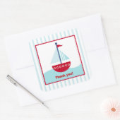 Trendy Sailboat Square Favor Stickers (6 Groot) (Envelop)