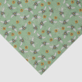 Trendy saliegroene zoemende honingbij voor de zome tissuepapier (Detail)
