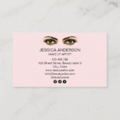 Trendy Salon make-up artiest Brown Eyes Lashes Visitekaartje (Achterkant)