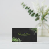 Trendy Salon Spa Floral Visitekaartje Lime Green (Staand voorkant)