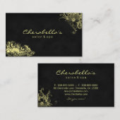 Trendy Salon Spa Floral Visitekaartje Yellow (Voorkant / Achterkant)