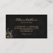 Trendy Salon Spa het Bloemen Zwarte Beige van het Visitekaartje (Achterkant)