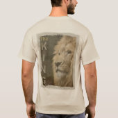 Trendy Sand Color Lion Elegant Moderne Sjabloon T-shirt (Achterkant)