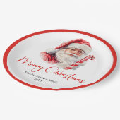 Trendy Santa Claus Modern Warmish Holiday Plates Papieren Bordje (Gekanteld)