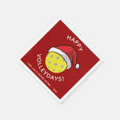 Trendy Santa Pet Pickleball Red Christmas Servet (Hoek)