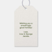 Trendy Santa Pet Pickleball White Christmas Cadeaulabel (Achterkant)