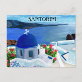 Trendy Santorini Griekenland Illustratie Briefkaart (Voorkant)