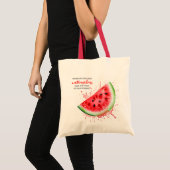 Trendy Sappig Watermeloen Zomerdesign Motivatie Tote Bag (Voorkant (product))