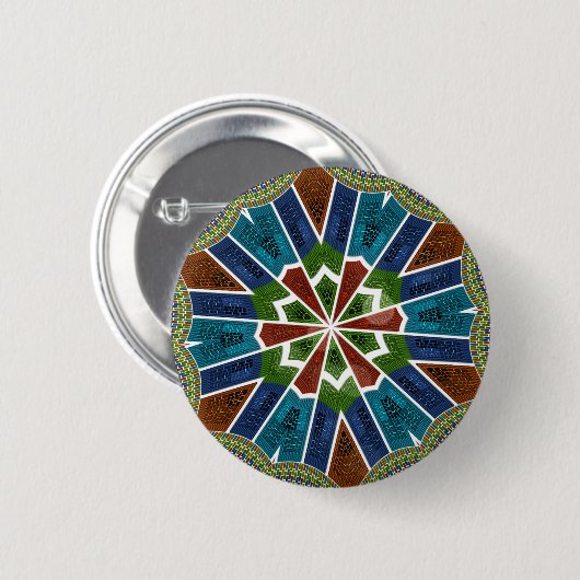 Trendy Sari-ontwerp Ronde Button 5,7 Cm (Voorkant /achterkant)