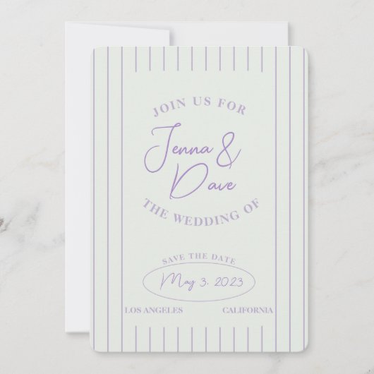 Trendy Save the Date Bruiloft Eenvoudig en modern (Voorkant)