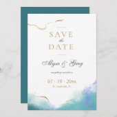 Trendy Save the Date Notice Aankondiging (Voorkant / Achterkant)
