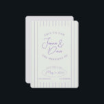 Trendy Save the Date Trouwdag Eenvoudig en modern<br><div class="desc">Introductie van onze trendy Save the Date-huwelijkskaarten,  ontworpen met een eenvoudig en modern lavendelthema,  exclusief verkrijgbaar op Etsy. Deze elegante en opvallende kaarten zijn de perfecte manier om uw aankomende huwelijk aan te kondigen en de toon te zetten voor uw speciale dag.</div>