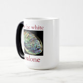 Trendy Save The White Abalone Quote Magische Mok (Voorkant links)