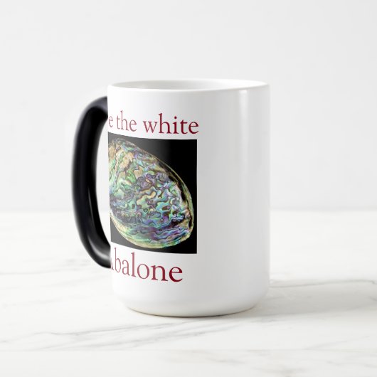 Trendy Save The White Abalone Quote Magische Mok (Voorkant links)