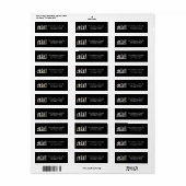 Trendy Schaakstukken Kerst Retouradres Etiket (Full Sheet)