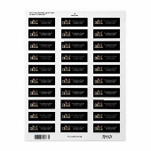 Trendy Schaakstukken Kerst Retouradres       Etiket (Full Sheet)