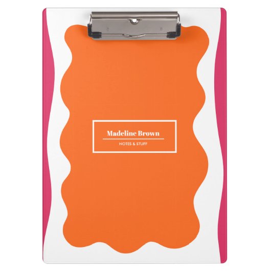 Trendy Schattig Abstract Stijl Gepersonaliseerd Klembord (Voorkant)