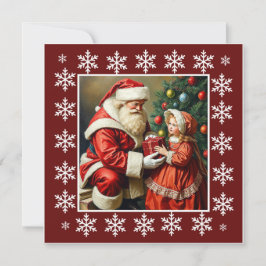 Trendy Schattig Kleurrijk Vintage Landelijke Kerst Feestdagenkaart