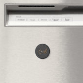 Trendy Schattig Plain Monogram Initiaal Naam Magneet (Insitu (Vaatwasser))