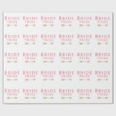 trendy schattig roze bruidtribe gouden pijl cadeaupapier (Vlak)