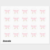 trendy schattig roze bruidtribe gouden pijl ronde sticker (Vel)