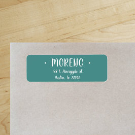 Trendy Schattig Stijlvol | Teal Retouradres Etiket
