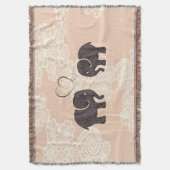 Trendy schattige  elegante olifanten uit liefde deken (Voorkant Verticaal)